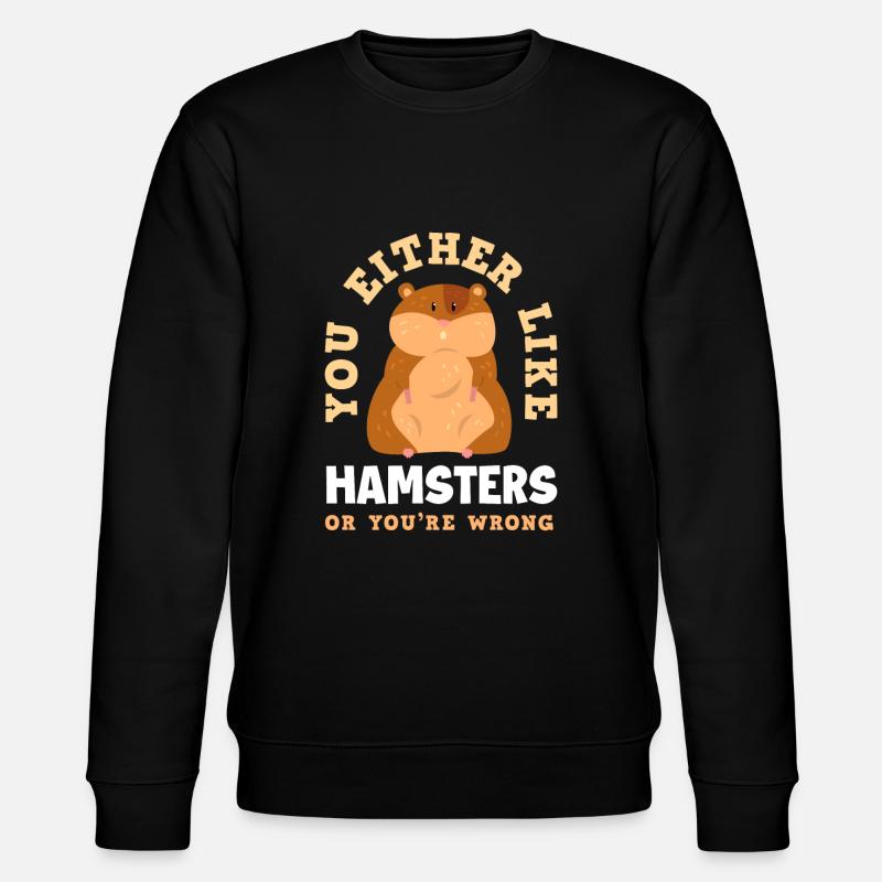 Lustiges Hamster Geschenk - Stanley/Stella Unisex Bio-Sweatshirt CHANGER - Schwarz