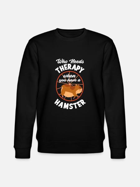 Funny Hamster Gift - Stanley/Stella CHANGER Unisex Organic Sweatshirt - black