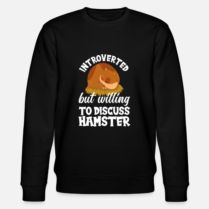 Lustiges Hamster Geschenk - Stanley/Stella Unisex Bio-Sweatshirt CHANGER  - Schwarz
