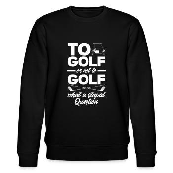 Lustiges Golfen Golf Golfer Geschenk - Stanley/Stella Unisex Bio-Sweatshirt CHANGER  - Schwarz - Vorne - Nik (191cm) & Marisol (170cm)