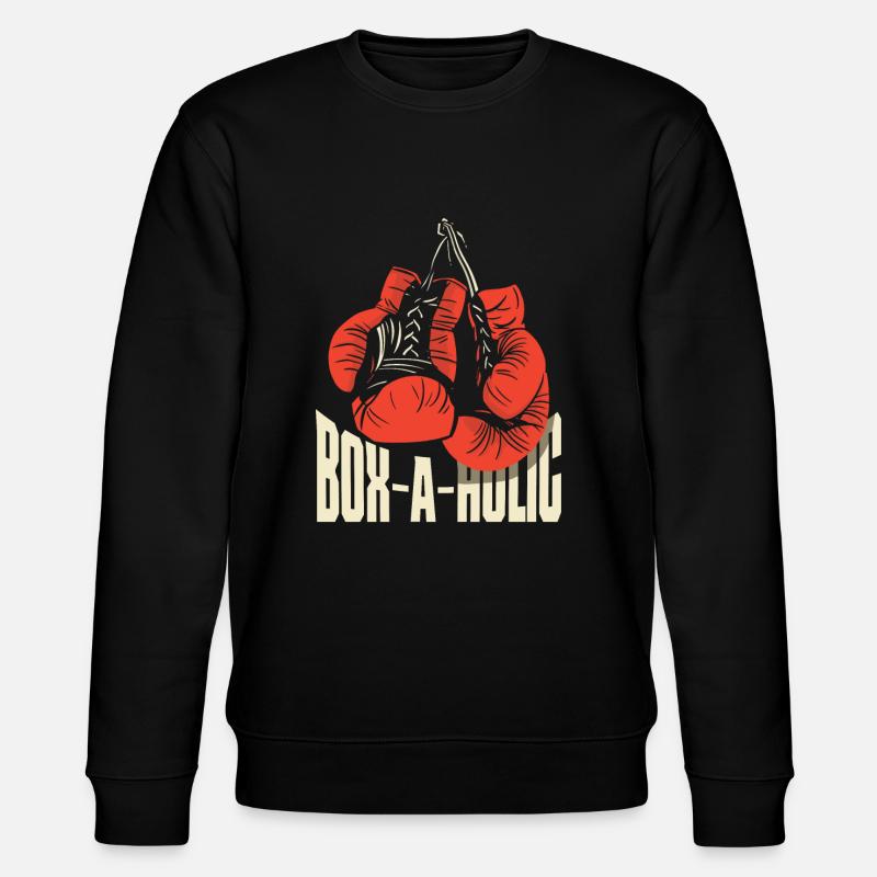 Funny Boxing Boxer Gift - Stanley/Stella CHANGER Unisex Organic Sweatshirt - black