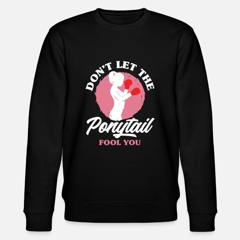Funny Boxing Boxer Gift - Stanley/Stella CHANGER Unisex Organic Sweatshirt - black