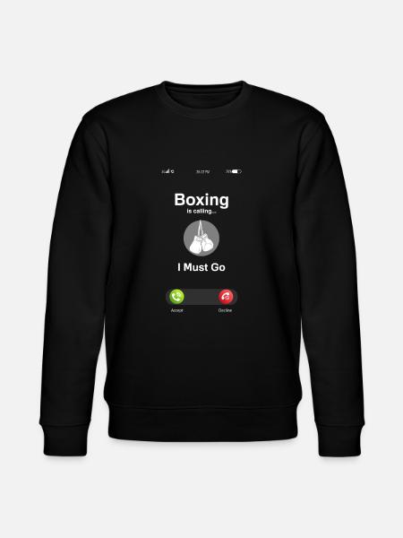 Funny Boxing Boxer Gift - Stanley/Stella CHANGER Unisex Organic Sweatshirt - black
