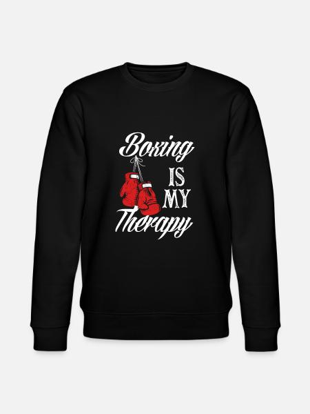 Funny Boxing Boxer Gift - Stanley/Stella CHANGER Unisex Organic Sweatshirt - black