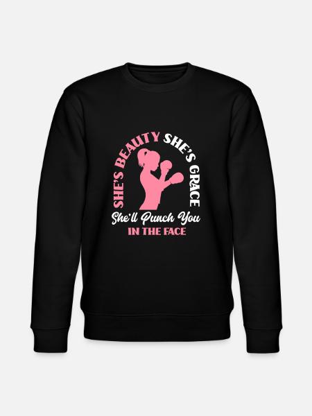 Funny Boxing Boxer Gift - Stanley/Stella CHANGER Unisex Organic Sweatshirt - black