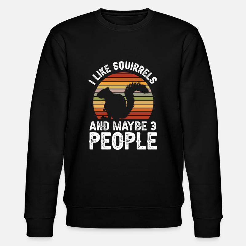 Eichhörnchen - Stanley/Stella Unisex Bio-Sweatshirt CHANGER  - Schwarz