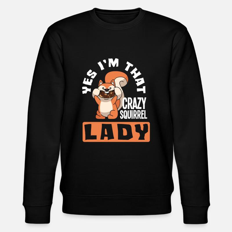 Eichhörnchen - Stanley/Stella Unisex Bio-Sweatshirt CHANGER  - Schwarz