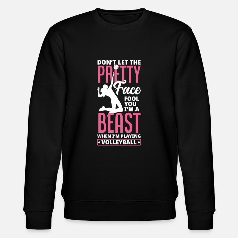 Fun Volleyball Gift - Stanley/Stella CHANGER Unisex Organic Sweatshirt - black