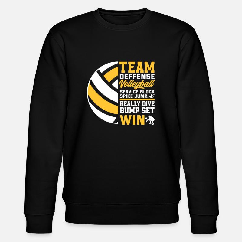 Lustiges Volleyball Geschenk - Stanley/Stella Unisex Bio-Sweatshirt CHANGER - Schwarz