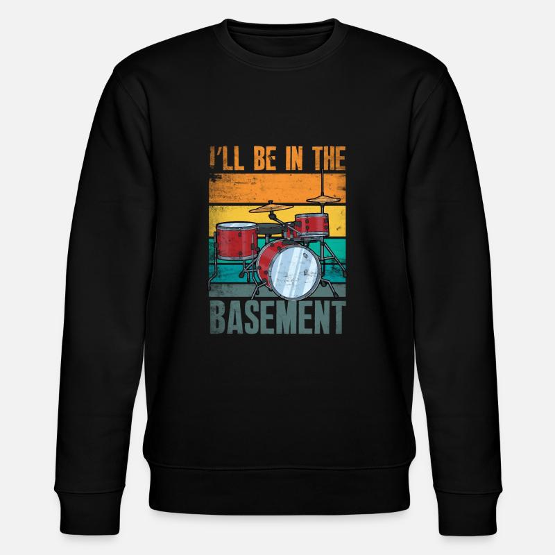 Drums Drummer Gift - Stanley/Stella CHANGER Unisex Organic Sweatshirt - black