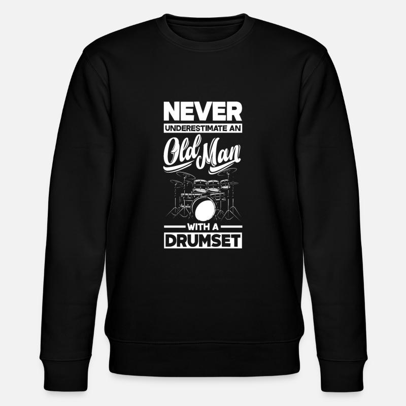 Schlagzeug Schlagzeuger Geschenk - Stanley/Stella Unisex Bio-Sweatshirt CHANGER  - Schwarz