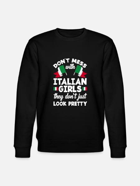Funny Italy Girls Gift - Stanley/Stella CHANGER Unisex Organic Sweatshirt - black