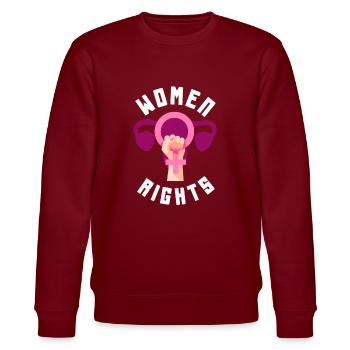 Feminismus Feministin - Stanley/Stella Unisex Bio-Sweatshirt CHANGER  - Burgunderrot - Vorne - Nik (191cm) & Marisol (170cm)