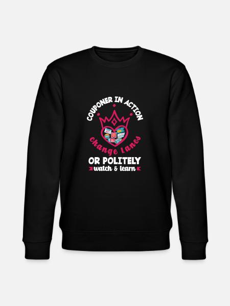 Funny Extreme Couponing Coupon Gift - Stanley/Stella CHANGER Unisex Organic Sweatshirt - black