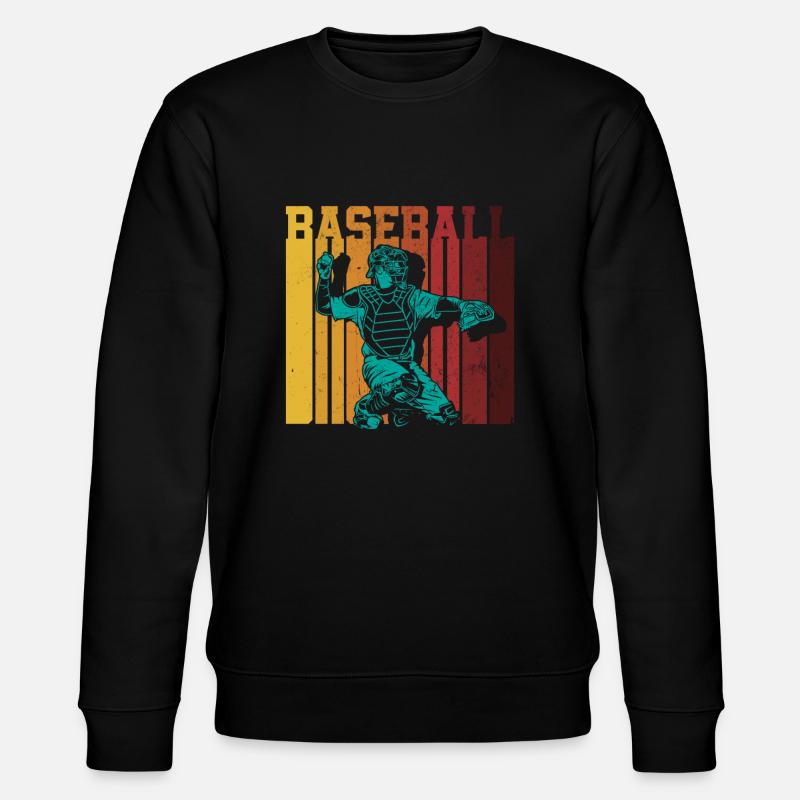Lustiger Baseball - Stanley/Stella Unisex Bio-Sweatshirt CHANGER  - Schwarz