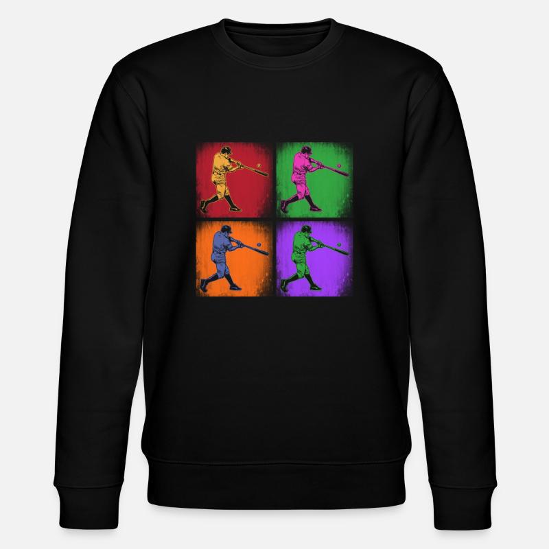 Funny Baseball - Stanley/Stella CHANGER Unisex Organic Sweatshirt - black