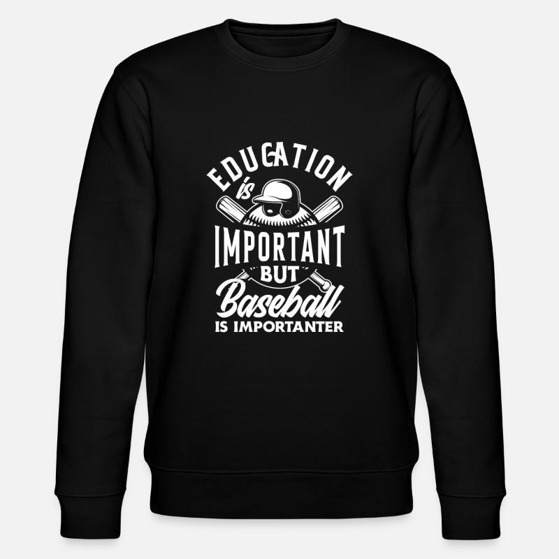Lustiger Baseball - Stanley/Stella Unisex Bio-Sweatshirt CHANGER  - Schwarz