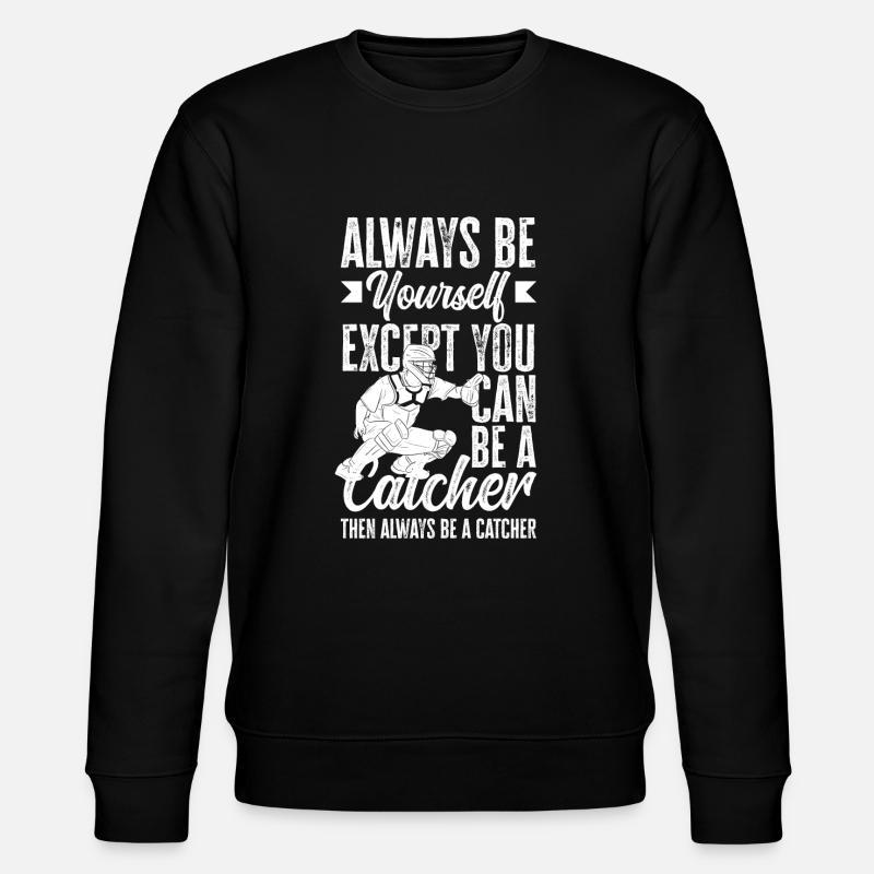 Lustiger Baseball - Stanley/Stella Unisex Bio-Sweatshirt CHANGER  - Schwarz