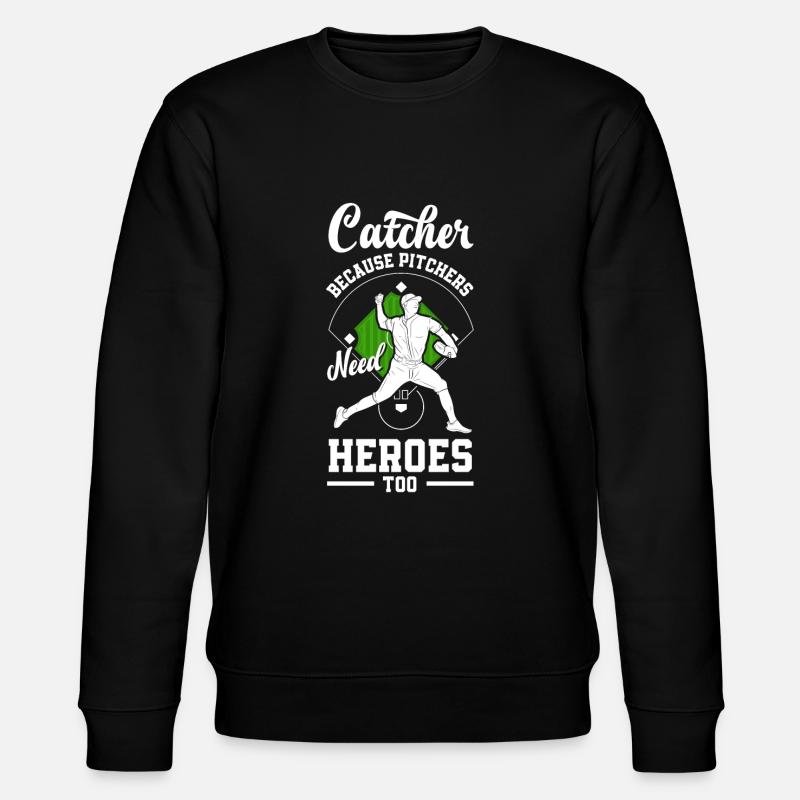 Funny Baseball - Stanley/Stella CHANGER Unisex Organic Sweatshirt - black