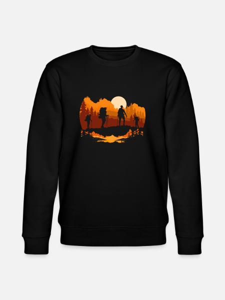 Funny Hiking Gift - Stanley/Stella CHANGER Unisex Organic Sweatshirt - black