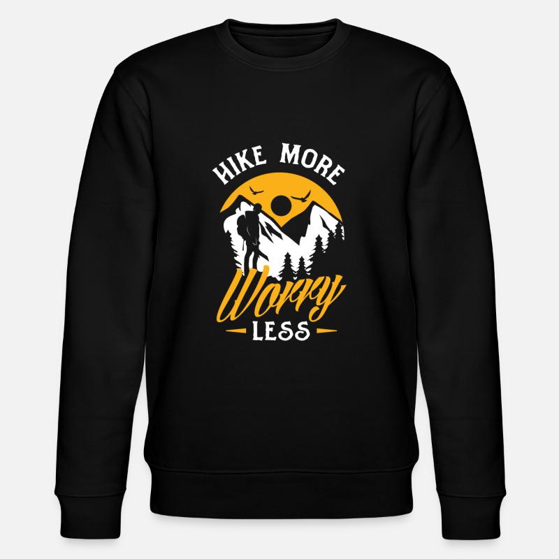 Funny Hiking Gift - Stanley/Stella CHANGER Unisex Organic Sweatshirt - black