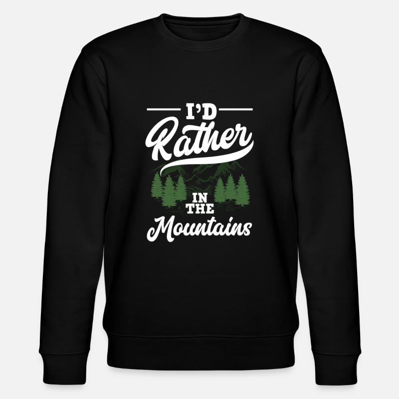 Funny Hiking Gift - Stanley/Stella CHANGER Unisex Organic Sweatshirt - black