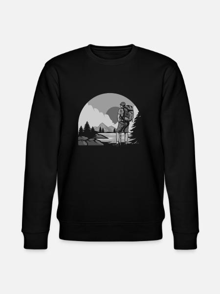 Funny Hiking Gift - Stanley/Stella CHANGER Unisex Organic Sweatshirt - black