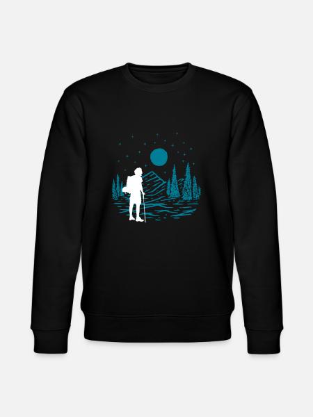 Funny Hiking Gift - Stanley/Stella CHANGER Unisex Organic Sweatshirt - black