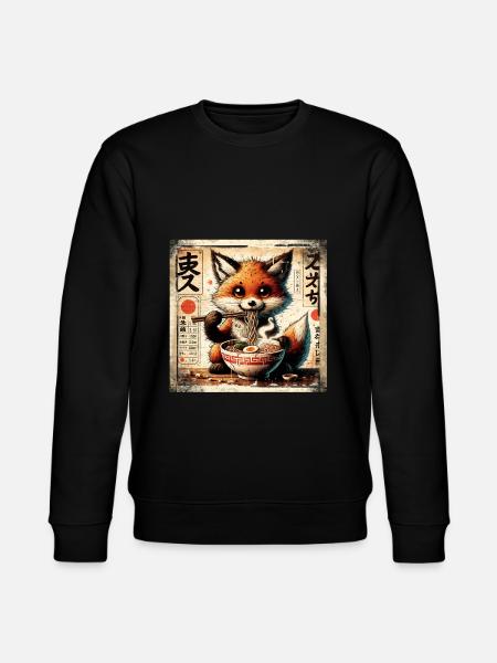 Ramen Fox - Stanley/Stella CHANGER Unisex Organic Sweatshirt - black