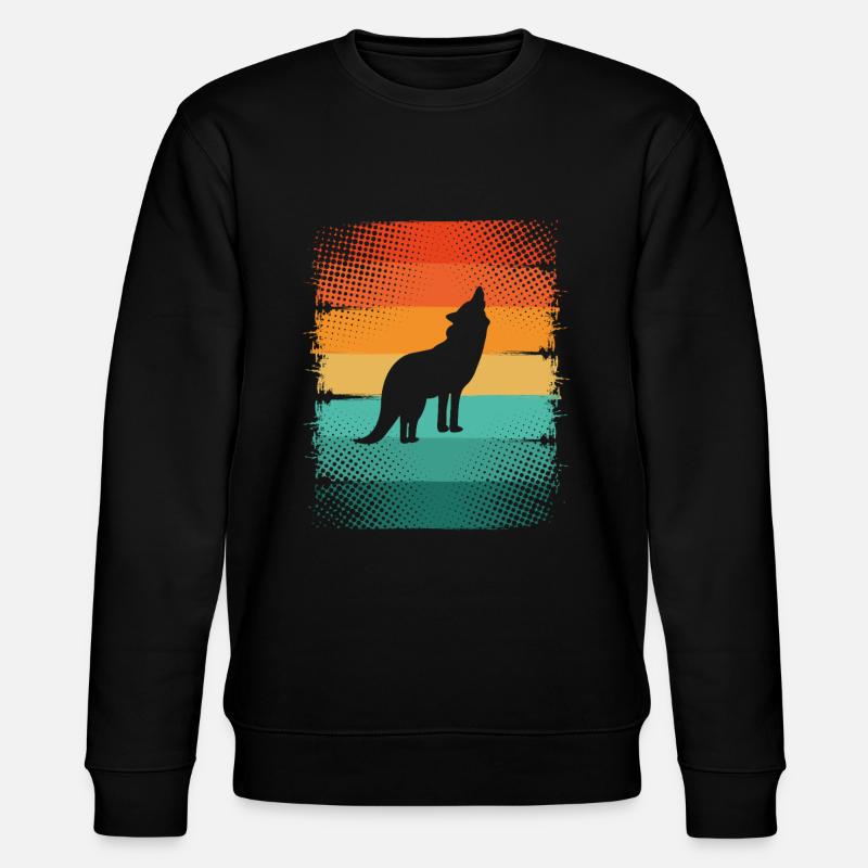 Wolf - Stanley/Stella Unisex Bio-Sweatshirt CHANGER  - Schwarz