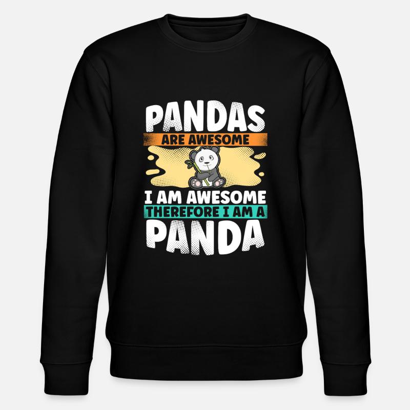 Panda - Sweat bio CHANGER Stanley/Stella Unisexe - noir