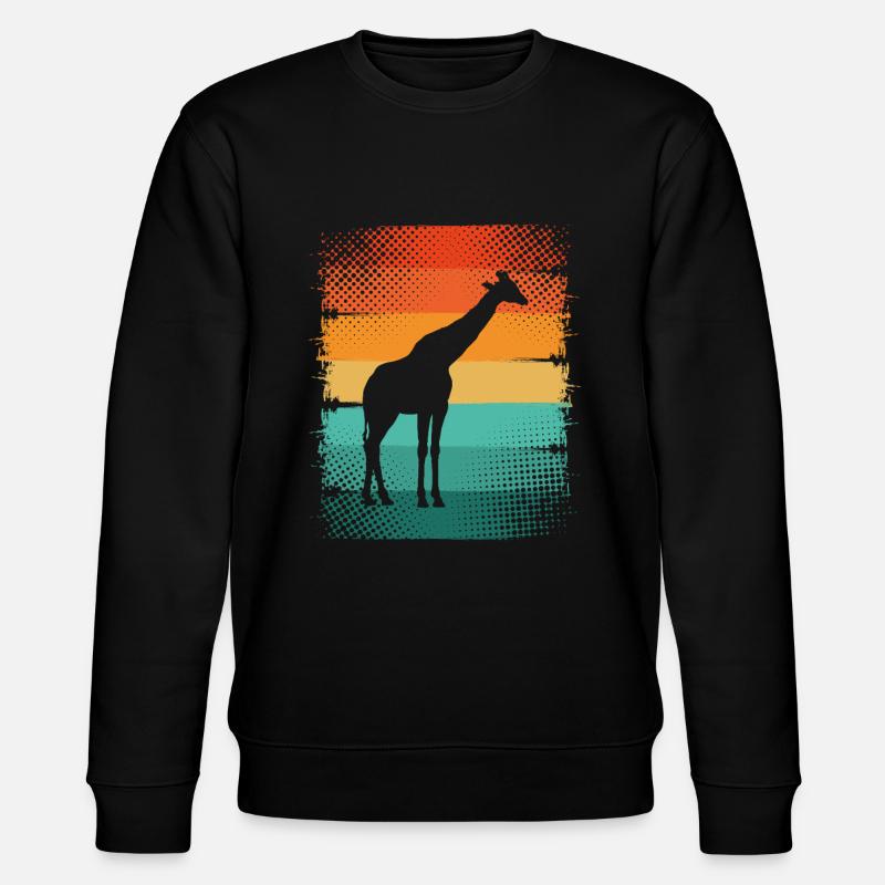 Giraffe - Stanley/Stella Unisex Bio-Sweatshirt CHANGER  - Schwarz