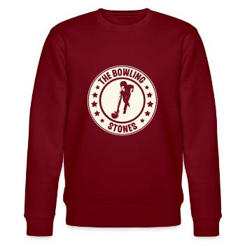 Bowling - Stanley/Stella Unisex Bio-Sweatshirt CHANGER  - Burgunderrot - Vorne - Nik (191cm) & Marisol (170cm)