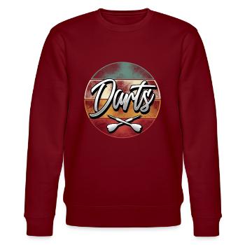 Darts - Stanley/Stella CHANGER Unisex Organic Sweatshirt - burgundy - Front - Nik (191cm) & Marisol (170cm)