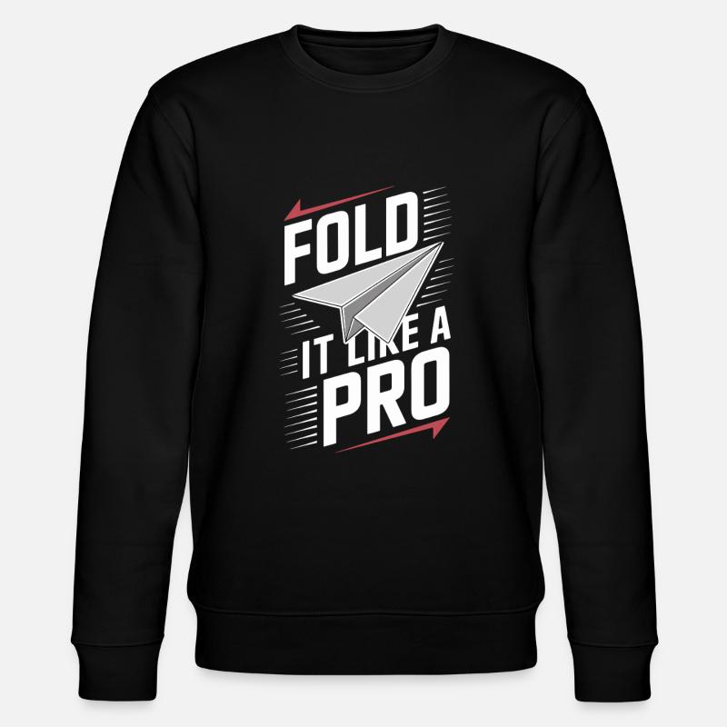Papierflugzeugbauer Diy Folding Experte Creative - Stanley/Stella Unisex Bio-Sweatshirt CHANGER  - Schwarz