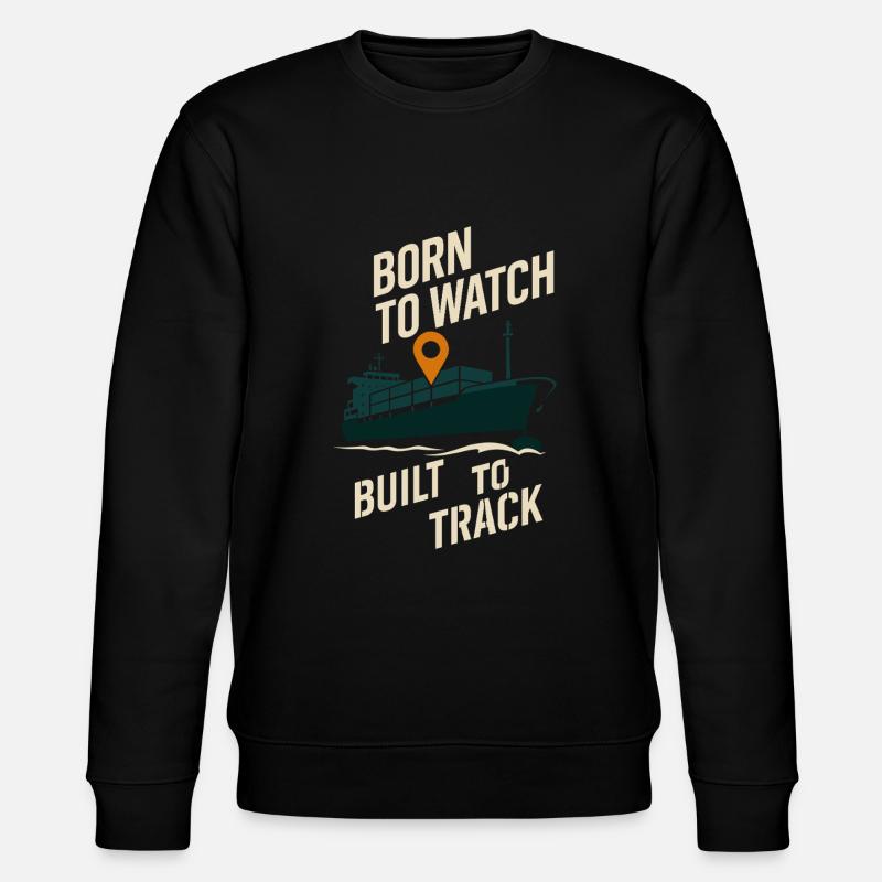Schiff-sichtgerät Containerschiff Frachtschiff - Stanley/Stella Unisex Bio-Sweatshirt CHANGER  - Schwarz