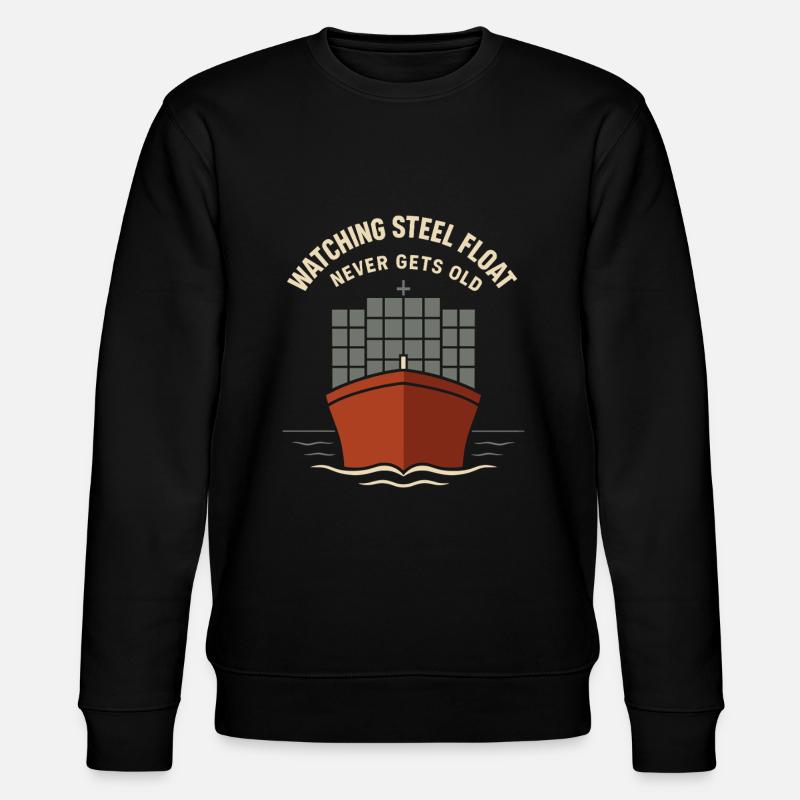 Schiff-sichtgerät Containerschiff Frachtschiff - Stanley/Stella Unisex Bio-Sweatshirt CHANGER  - Schwarz