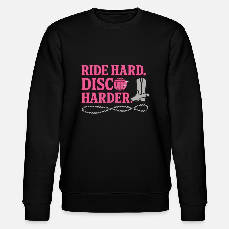 Disco Western Junggesellinnenabschied - Stanley/Stella Unisex Bio-Sweatshirt CHANGER  - Schwarz