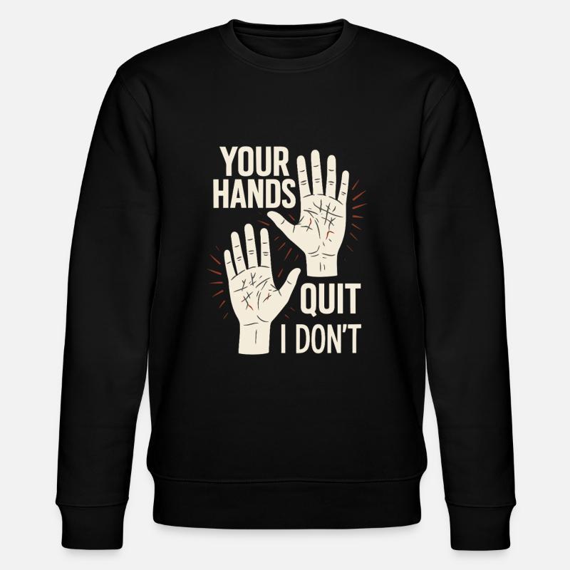 Griffkrafttraining Für Kletterer Hangboard - Stanley/Stella Unisex Bio-Sweatshirt CHANGER  - Schwarz