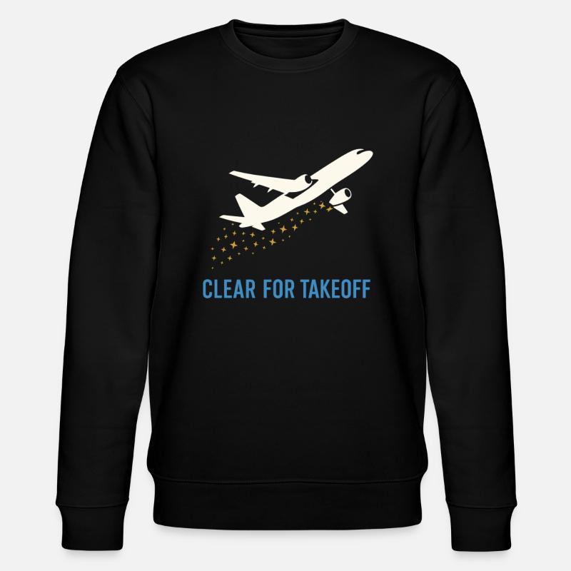 Flugbegleiter Kabinencrew Leben Luftfahrt - Stanley/Stella Unisex Bio-Sweatshirt CHANGER  - Schwarz