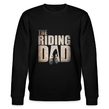 MTB Downhill SPORTS - The Riding Dad Cycling Gift - Stanley/Stella Unisex Bio-Sweatshirt CHANGER  - Schwarz - Vorne - Nik (191cm) & Marisol (170cm)