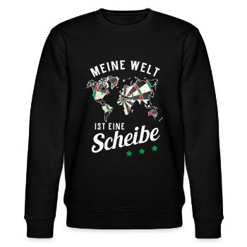 Dart - Stanley/Stella Unisex Bio-Sweatshirt CHANGER  - Schwarz - Vorne - Nik (191cm) & Marisol (170cm)