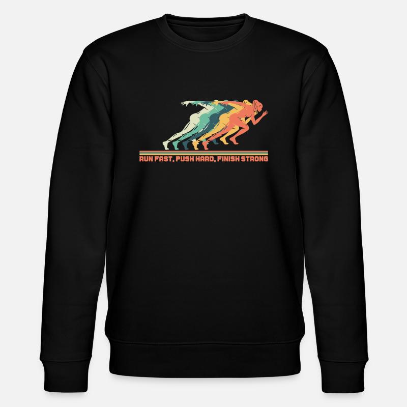 Laufen Leichtathletik Läufertraining - Stanley/Stella Unisex Bio-Sweatshirt CHANGER  - Schwarz