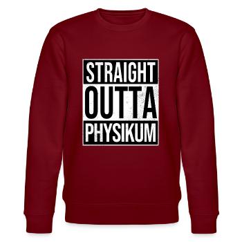 Physikum T Shirt - Stanley/Stella Unisex Bio-Sweatshirt CHANGER  - Burgunderrot - Vorne - Nik (191cm) & Marisol (170cm)