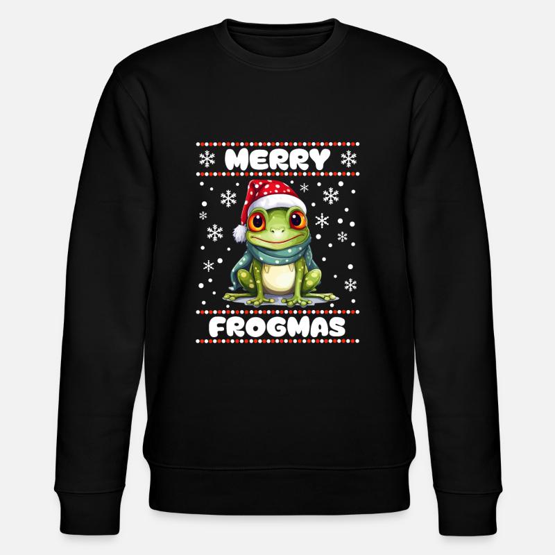Mignon Grenouille Souhaite Joyeux Noël - Sweat bio CHANGER Stanley/Stella Unisexe - noir