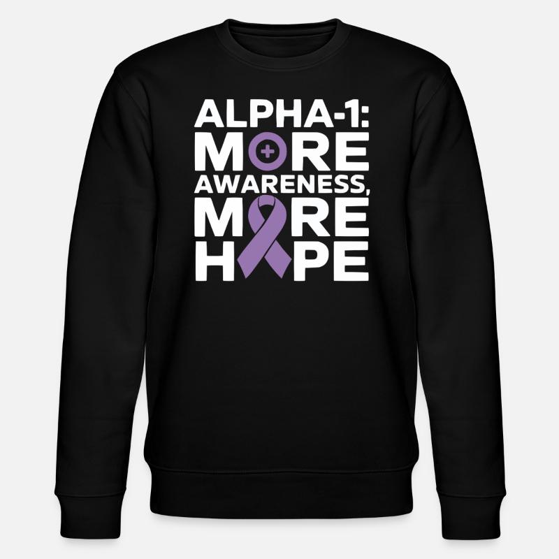 Alpha-1-Antitrypsin-Mangel-Bewusstseinsstörung - Stanley/Stella Unisex Bio-Sweatshirt CHANGER  - Schwarz