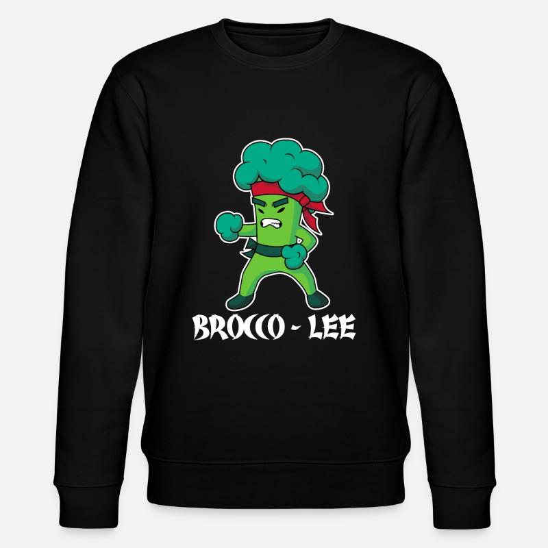 Brocco Lee Broccoli Meme - Stanley/Stella Unisex Bio-Sweatshirt CHANGER - Schwarz