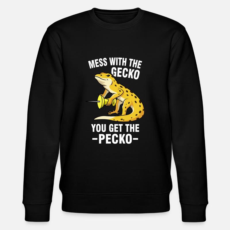 Gecko Meme - Stanley/Stella Unisex Bio-Sweatshirt CHANGER  - Schwarz