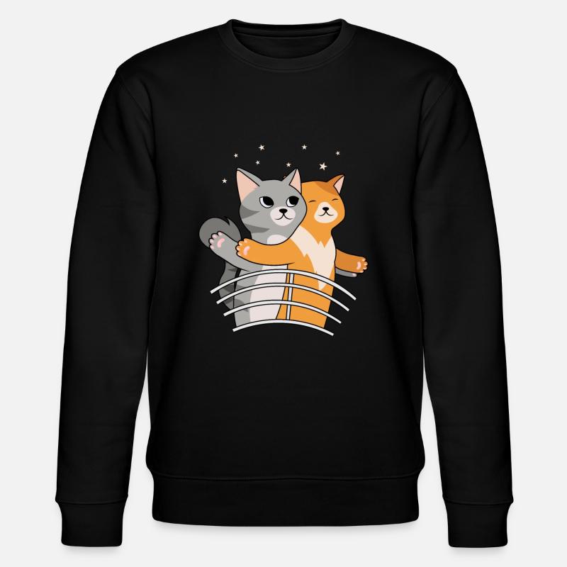 Titanic Katze - Stanley/Stella Unisex Bio-Sweatshirt CHANGER  - Schwarz
