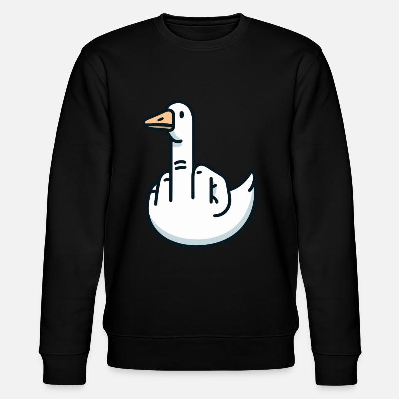 Gänse Finger - Stanley/Stella Unisex Bio-Sweatshirt CHANGER  - Schwarz